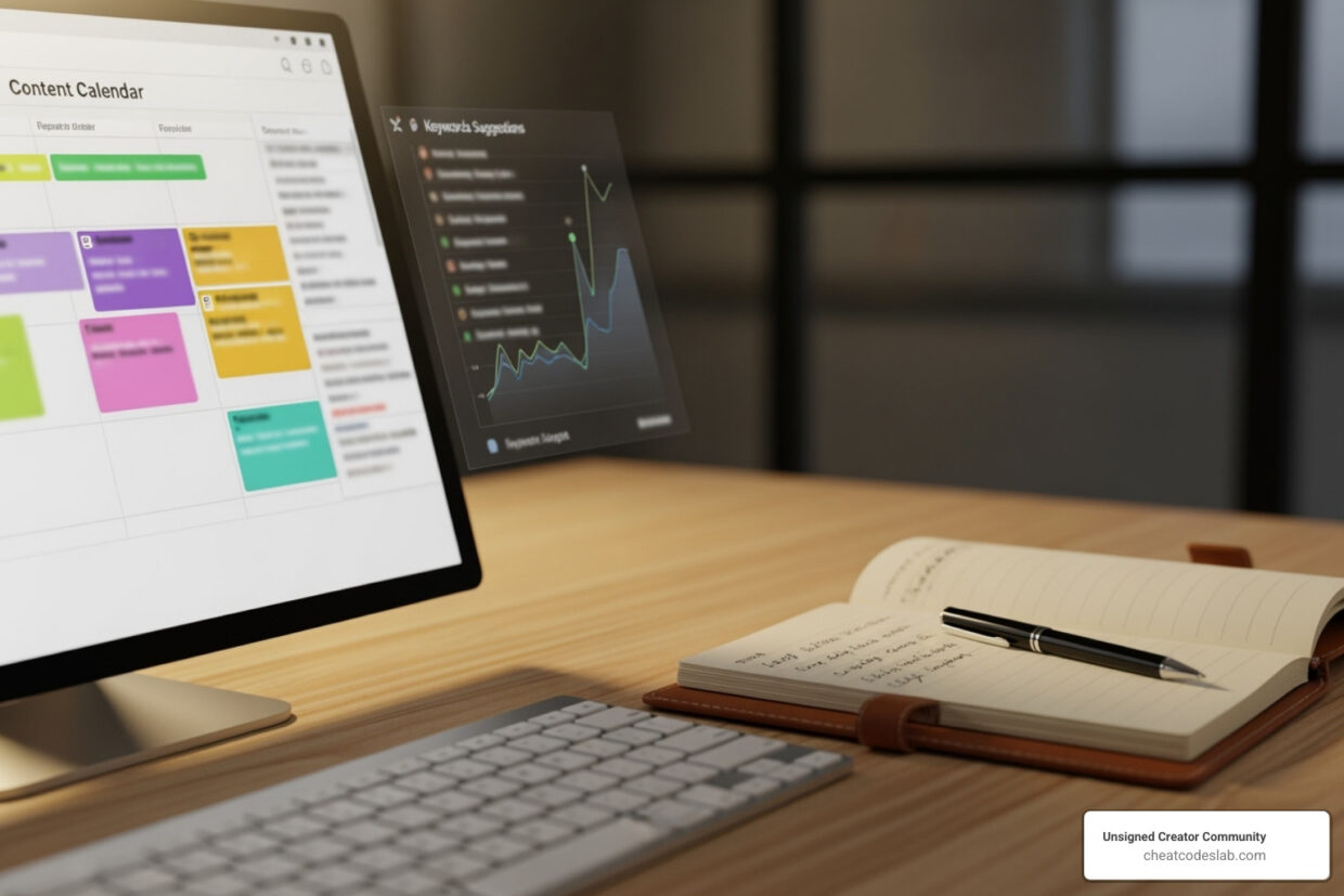 SEO content calendar